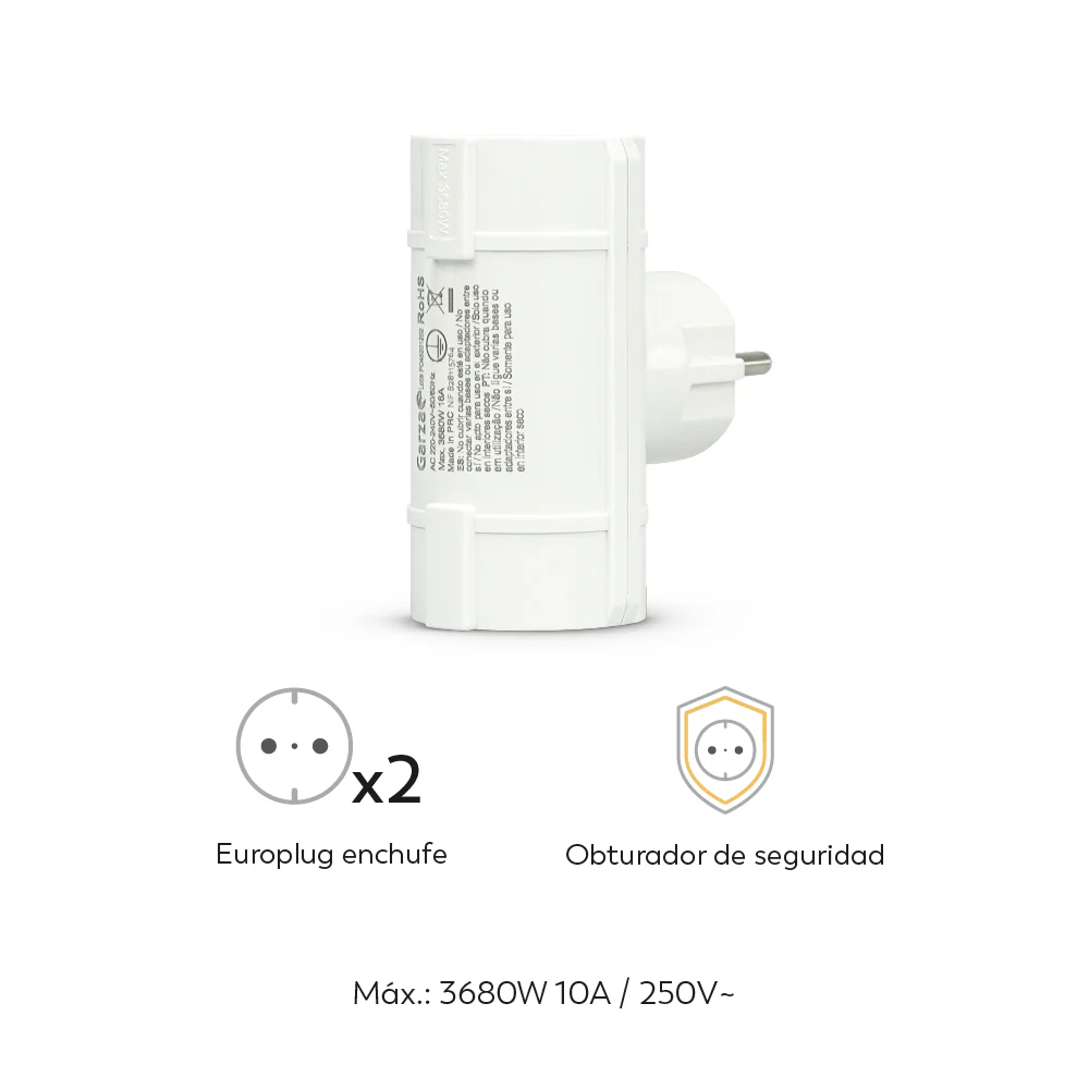 Adaptador De Enchufe Doble Lateral - Image 3