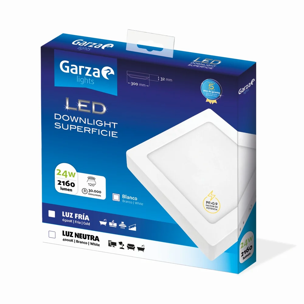 Downlight de Superficie Cuadrado Blanco - Image 6
