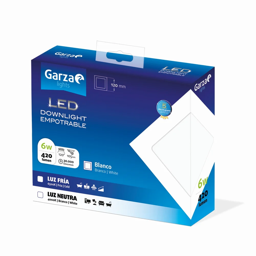 Downlight Empotrable Cuadrado Blanco - Image 7